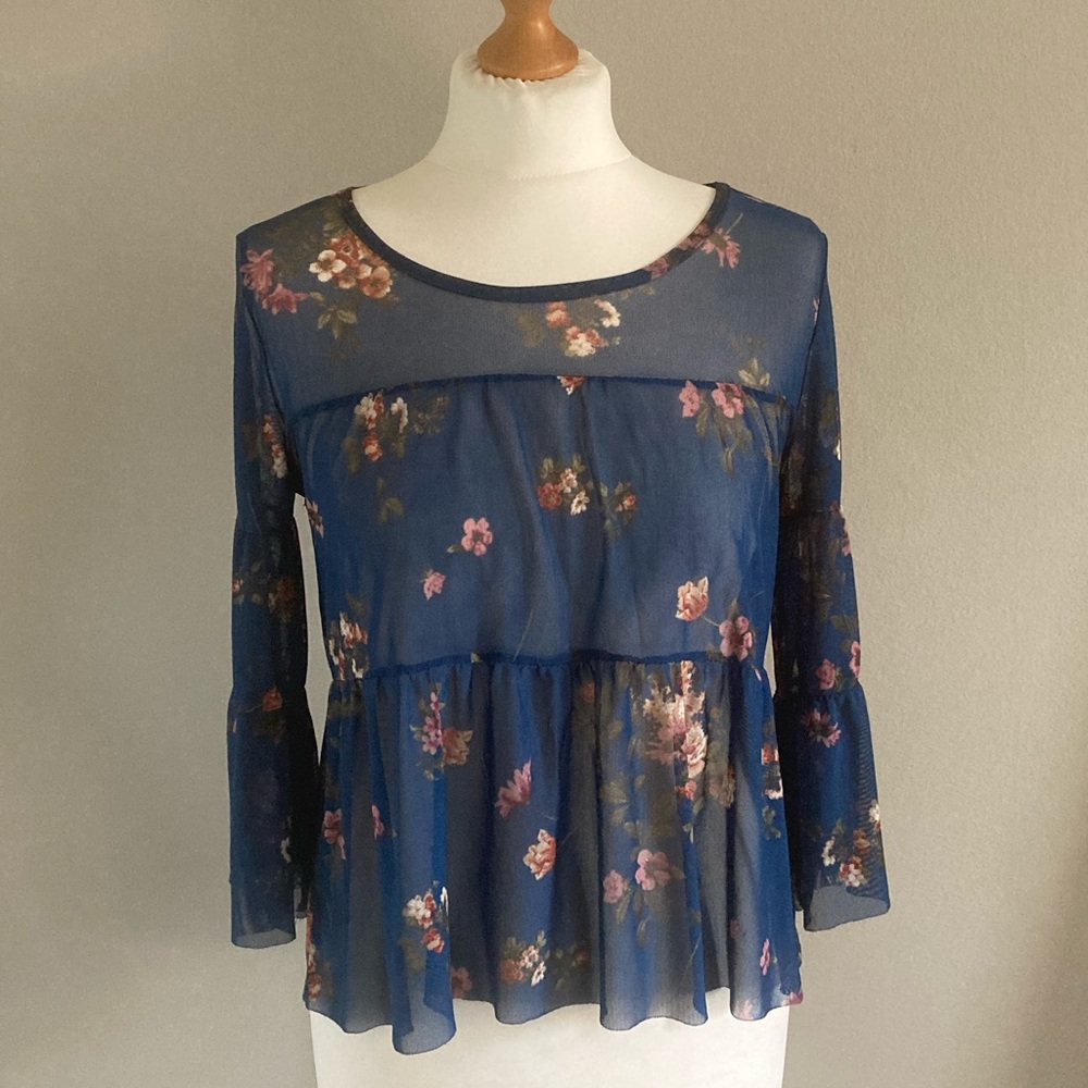 Sheer floral top